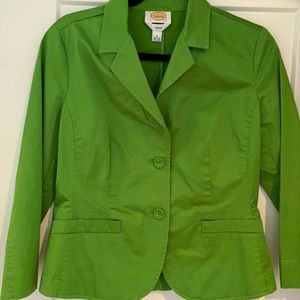 Talbots stretch blazer in Kelly green